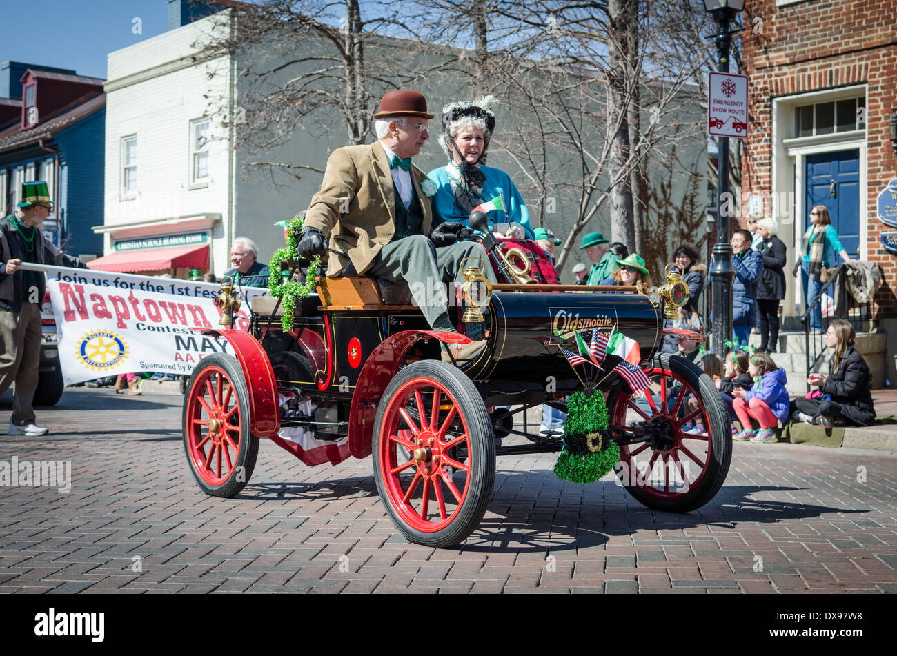 San Patrizio parata in Annapolis, Maryland Foto Stock