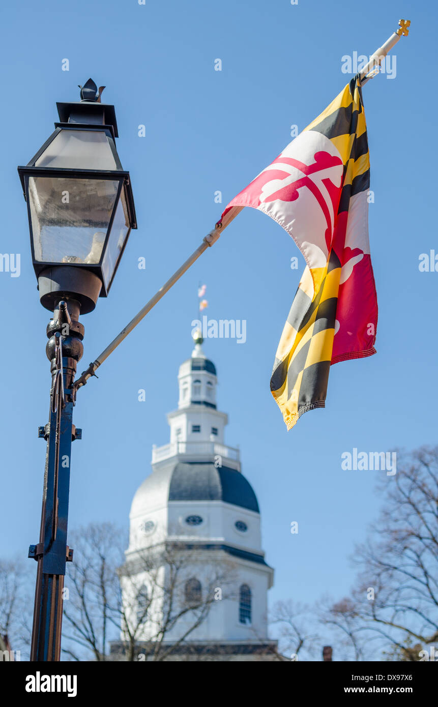 Il Maryland State House in Annapolis, MD Foto Stock