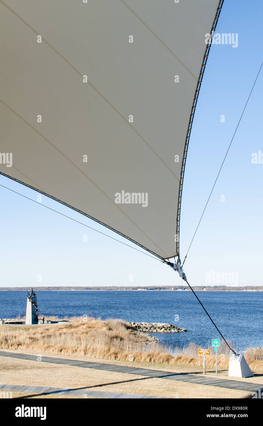 La vela al Sailwinds Visitor Centre di Cambridge, Maryland Foto Stock