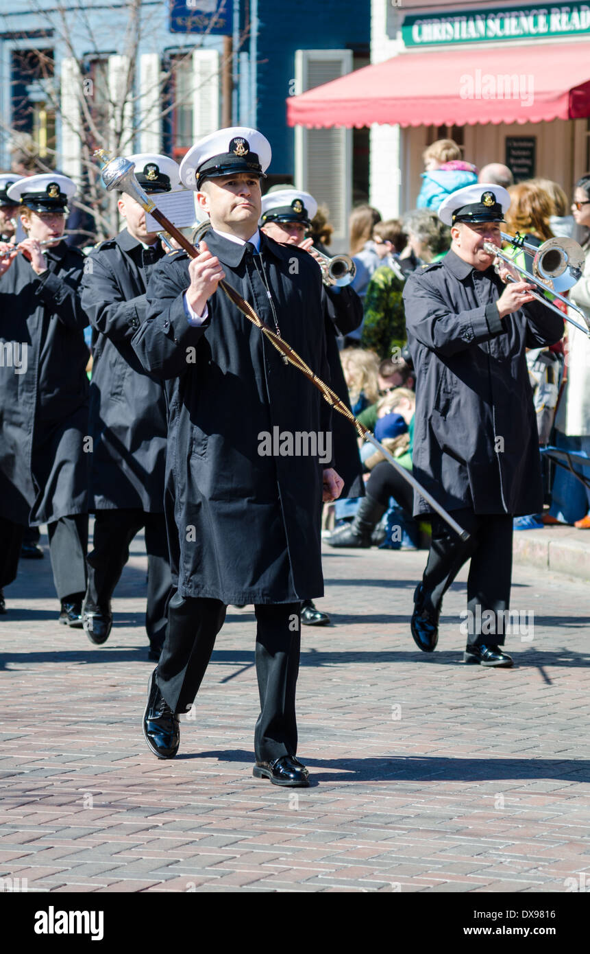 San Patrizio parata in Annapolis, Maryland Foto Stock