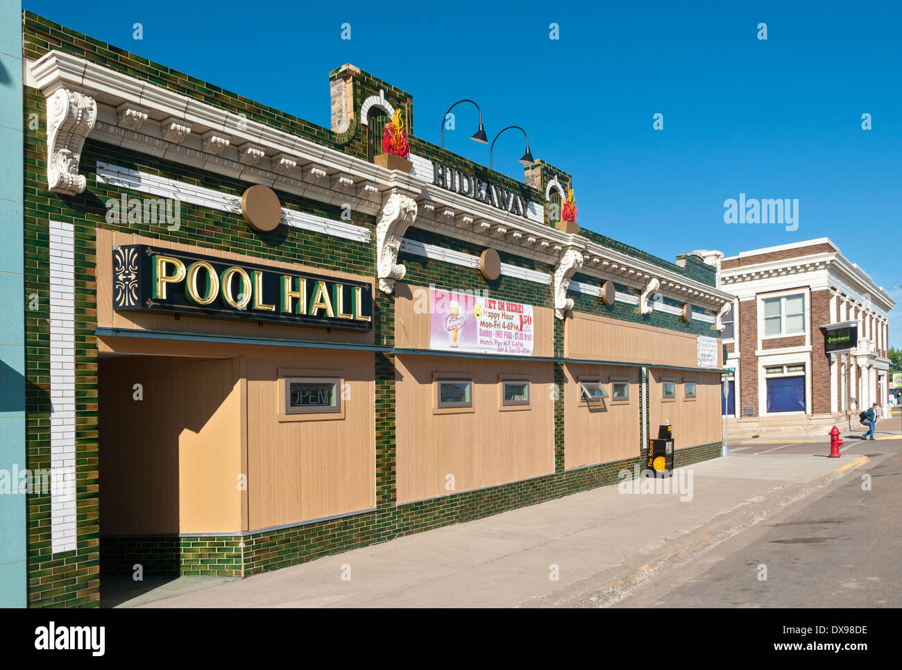 Montana, Glasgow, downtown, piscina sala Foto Stock