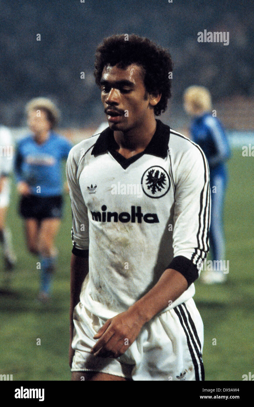 Calcio, Bundesliga, 1979/1980, Ruhrstadion, VfL Bochum versus Eintracht Frankfurt 1:0, fine del gioco, lasciando, Rigobert Gruber (Eintracht) Foto Stock
