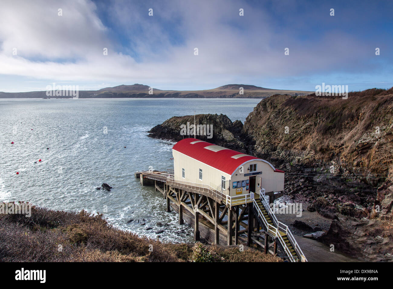 Stazione RNLI, St. Davids Foto Stock