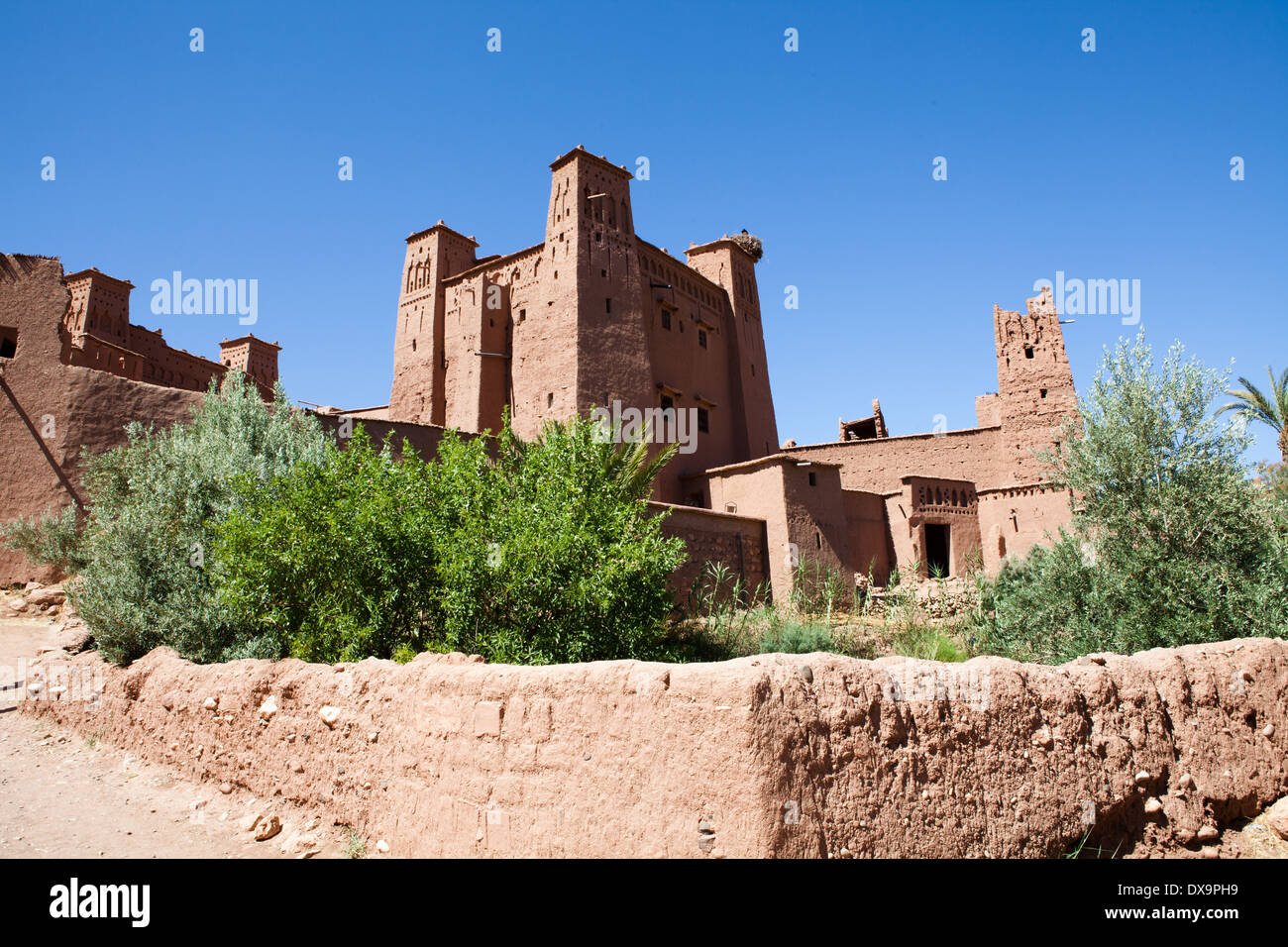 In Africa, il Marocco, la città fortificata di Aït Benhaddou, lungo la carovana del percorso tra il Sahara e Marrakech Foto Stock