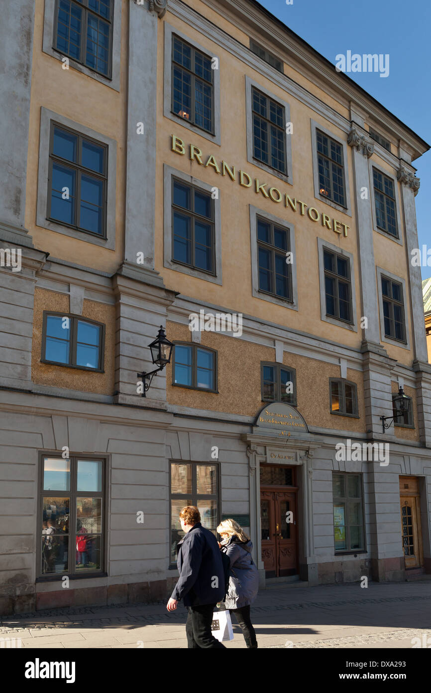Stoccolma, Svezia - Stockholms Stads Brandförsäkringskontor (Stoccolma  Assicurazione incendio Office), Brandkontoret, Gamla Stan Foto stock - Alamy