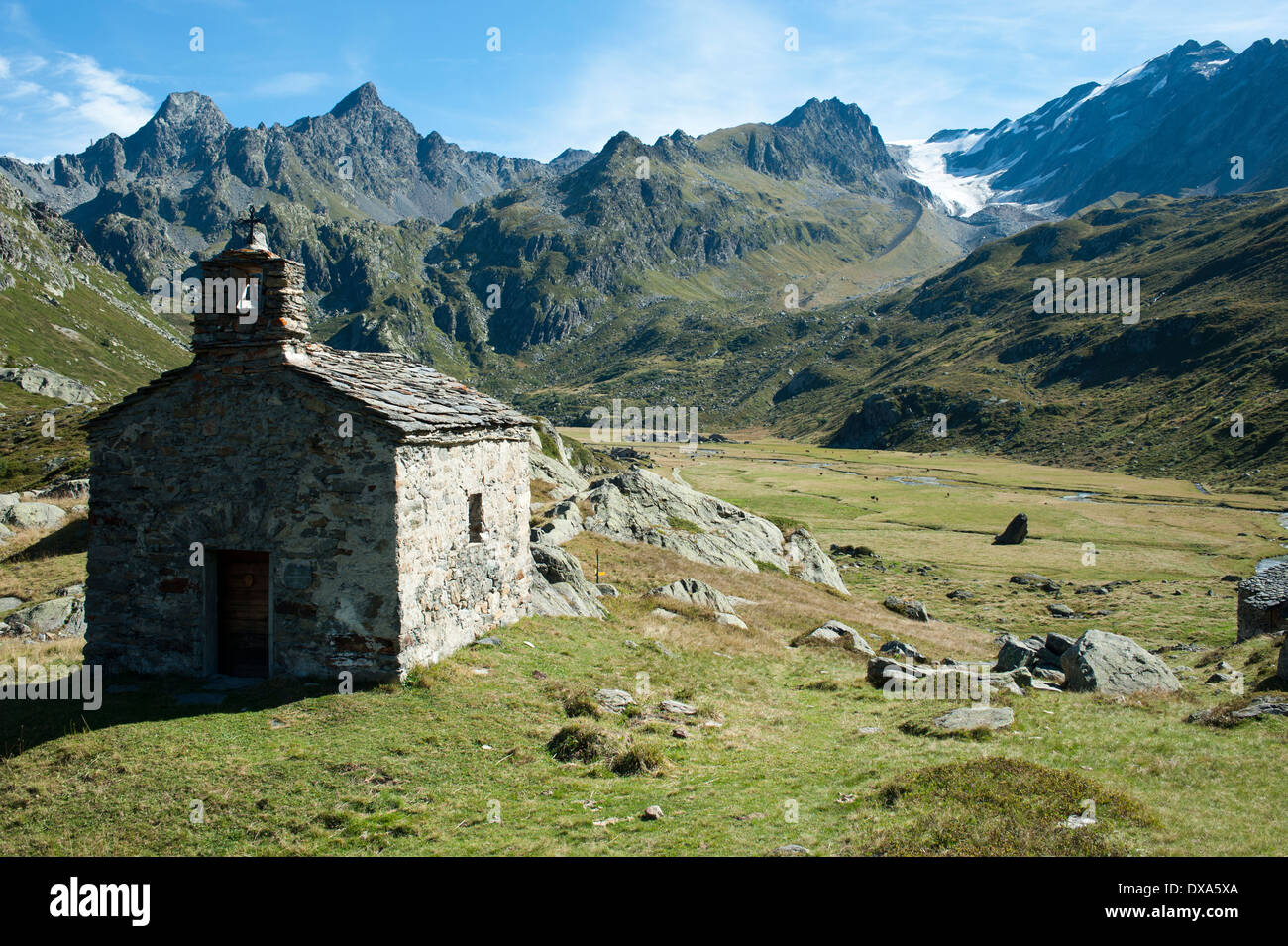 Cappella in alta montagna Foto Stock