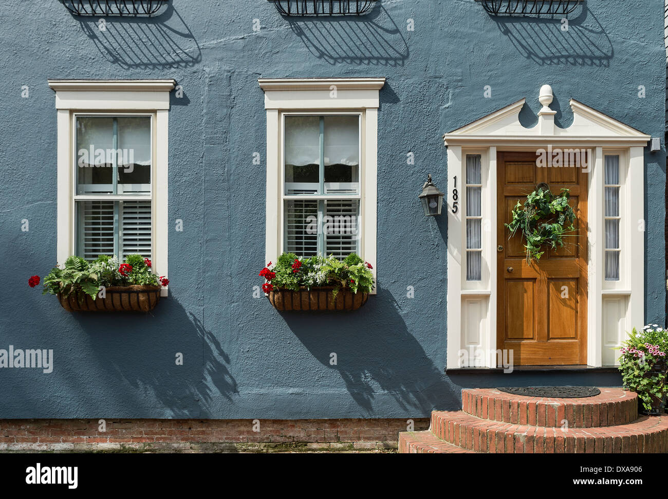 Città coloniale casa, Annapolis, Maryland, Stati Uniti d'America Foto Stock