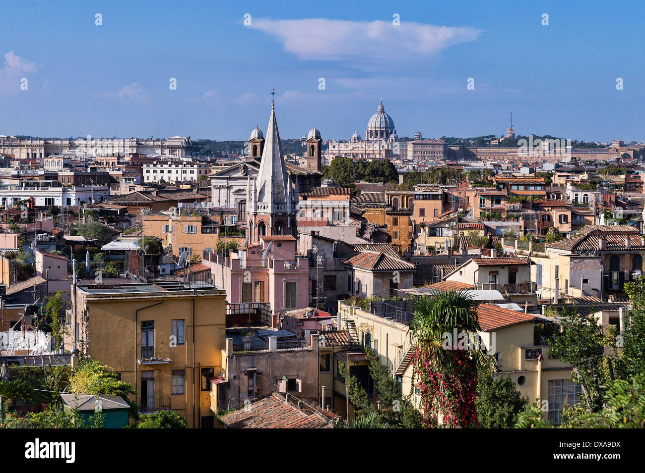 Vista della città centrale di Roma, Italia. Foto Stock