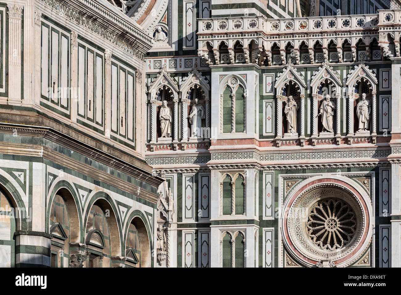 Cattedrale di Santa Maria del Fiore dettaglio, Firenze, Italia Foto Stock