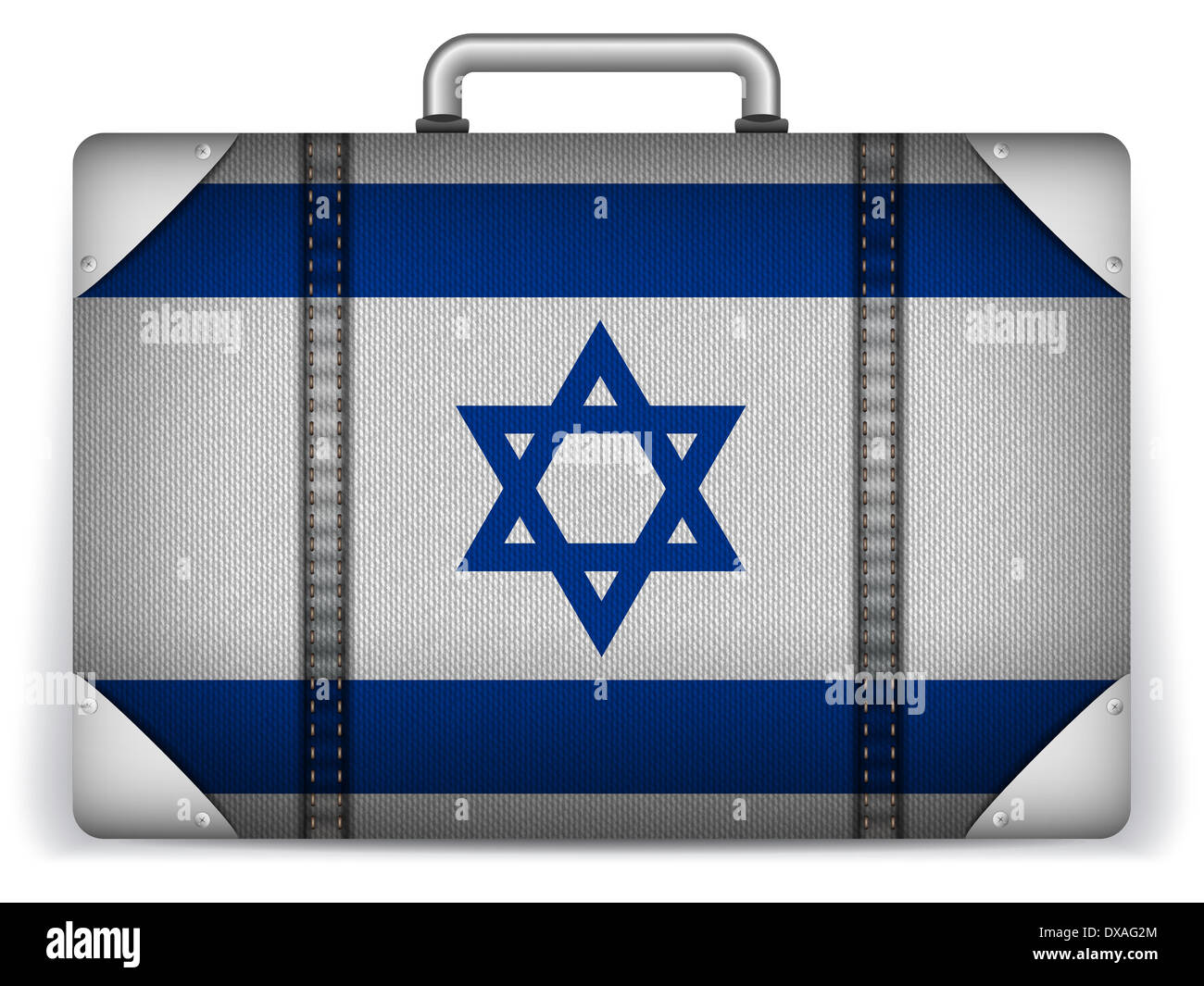 Vettore - Israele bagagli di viaggio con la bandiera per le vacanze Foto Stock