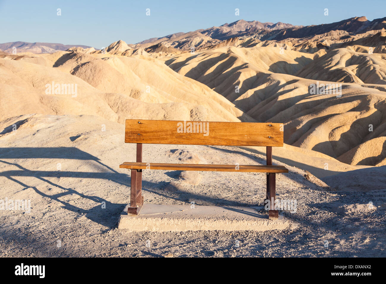 Death Valley, California. Panorama dal punto Zabriesie al tramonto Foto Stock