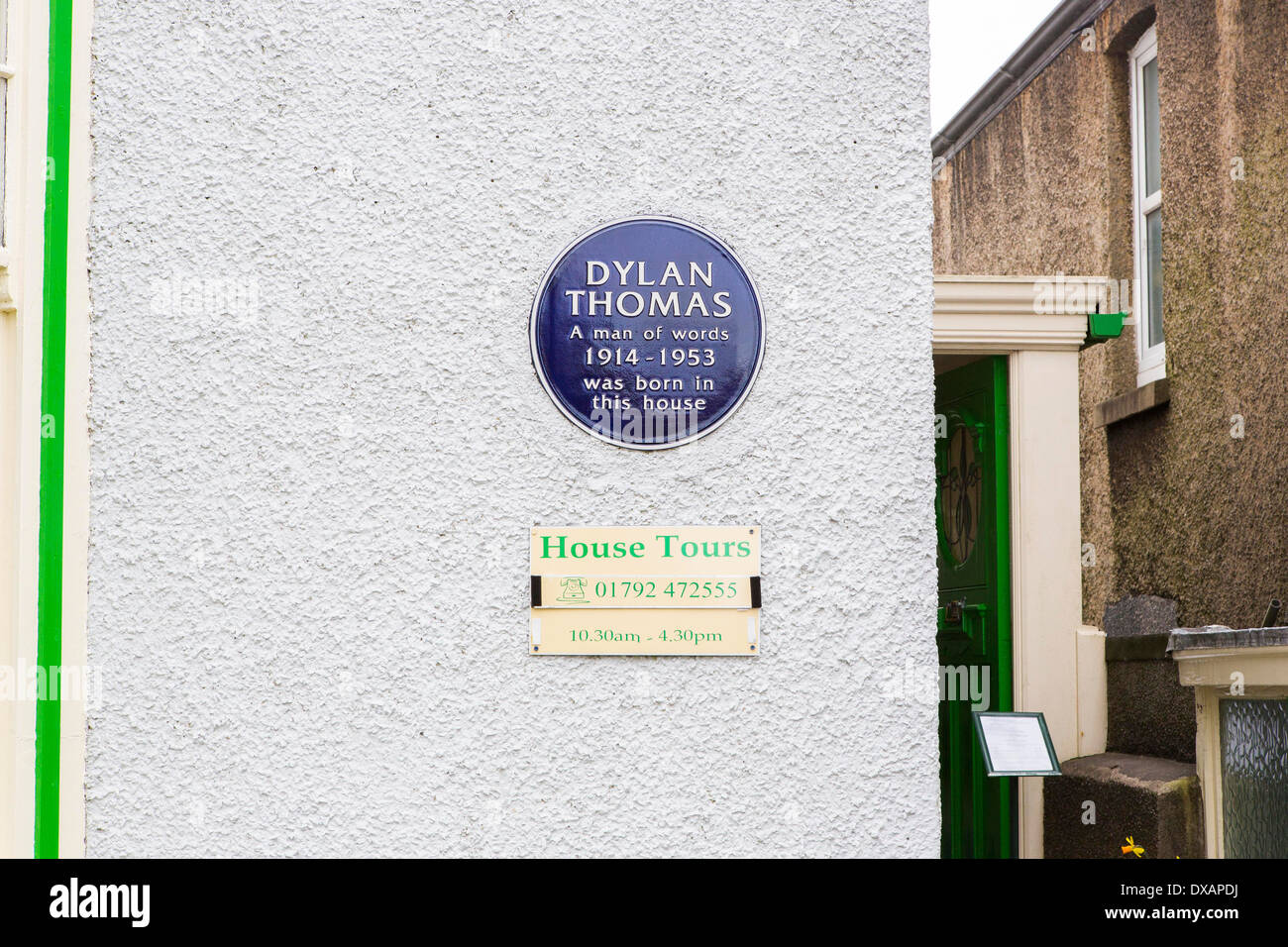 Dylan Thomas house di Swansea. Foto Stock