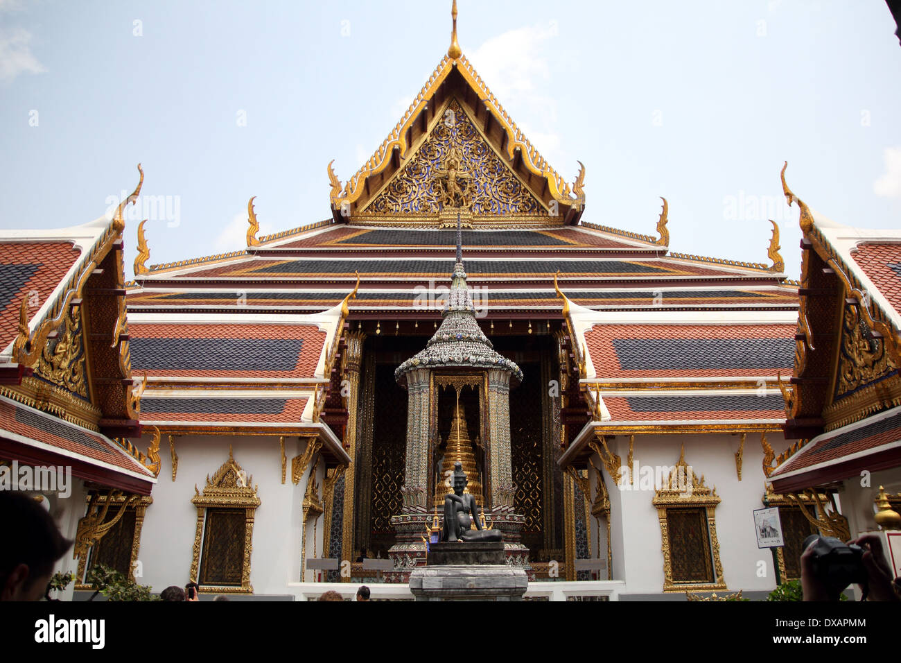 Il Grand Palace e il Wat Phra Kaew, il Tempio del Buddha di Smeraldo di Bangkok Foto Stock