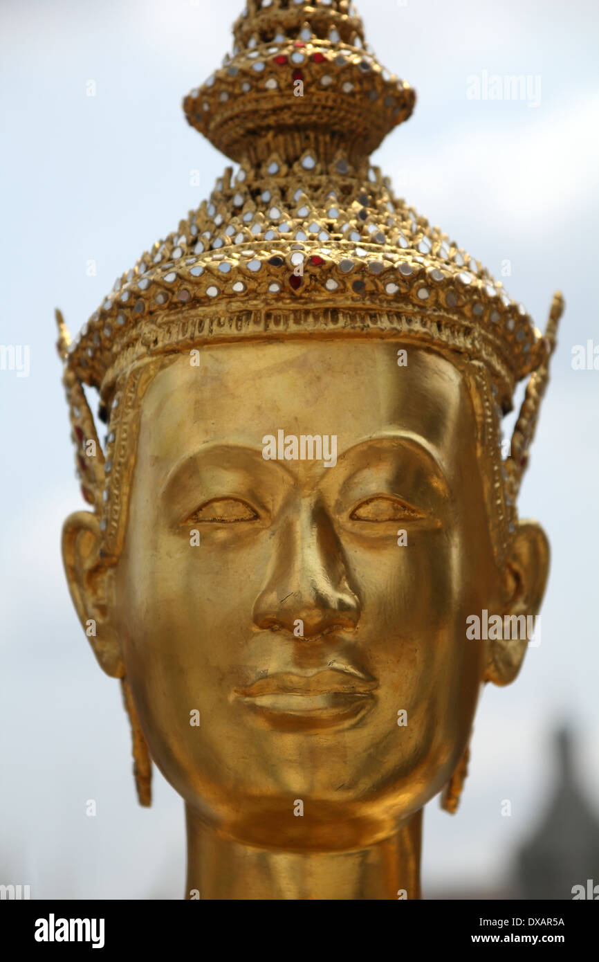 Il Grand Palace e il Wat Phra Kaew, il Tempio del Buddha di Smeraldo di Bangkok Foto Stock