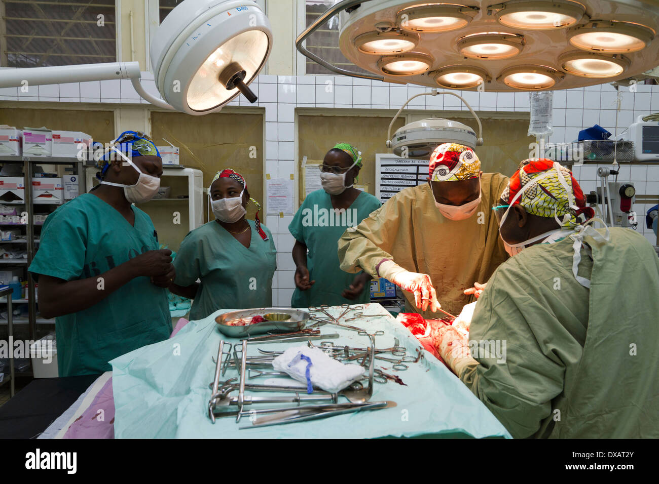 Teatro operativo nell'ospedale di MSF ,Rutshuru,Nord Kiwu ,RDC,Repubblica Democratica del Congo. Foto Stock