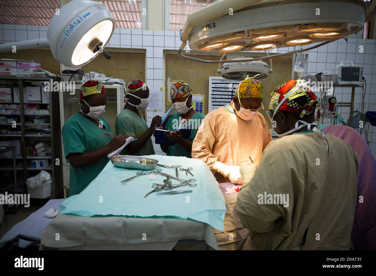 Teatro operativo nell'ospedale di MSF ,Rutshuru,Nord Kiwu ,RDC,Repubblica Democratica del Congo. Foto Stock