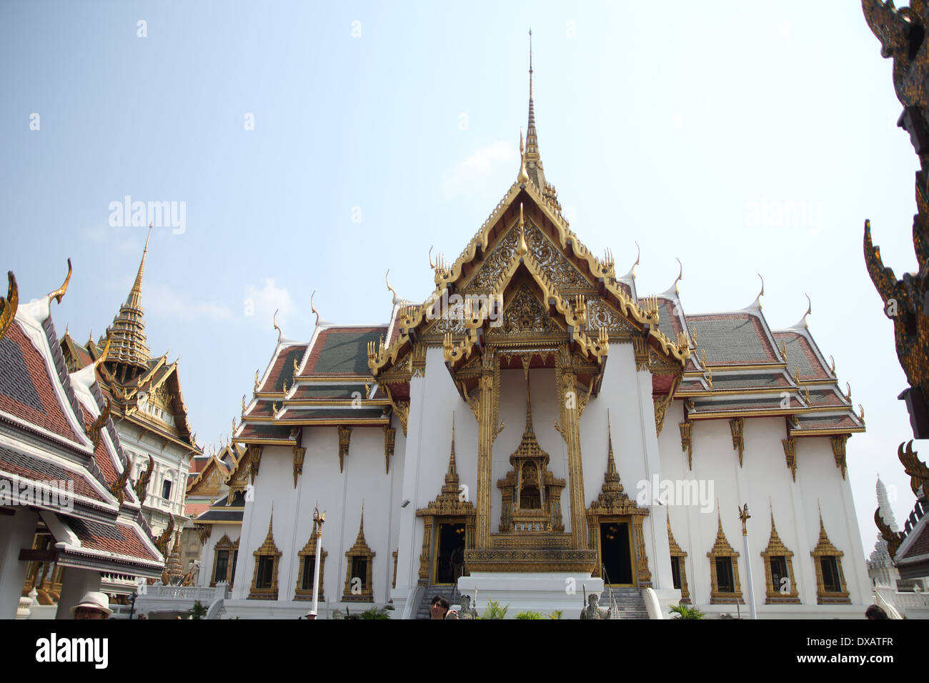 Il Grand Palace e il Wat Phra Kaew, il Tempio del Buddha di Smeraldo di Bangkok Foto Stock