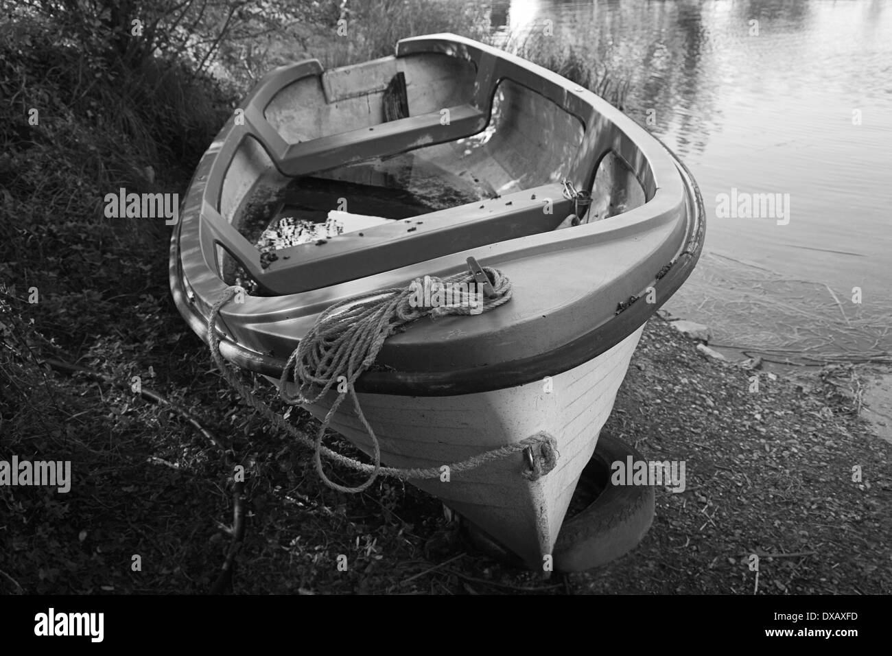 Lake Boat a riposo in Tipperary Irlanda Foto Stock