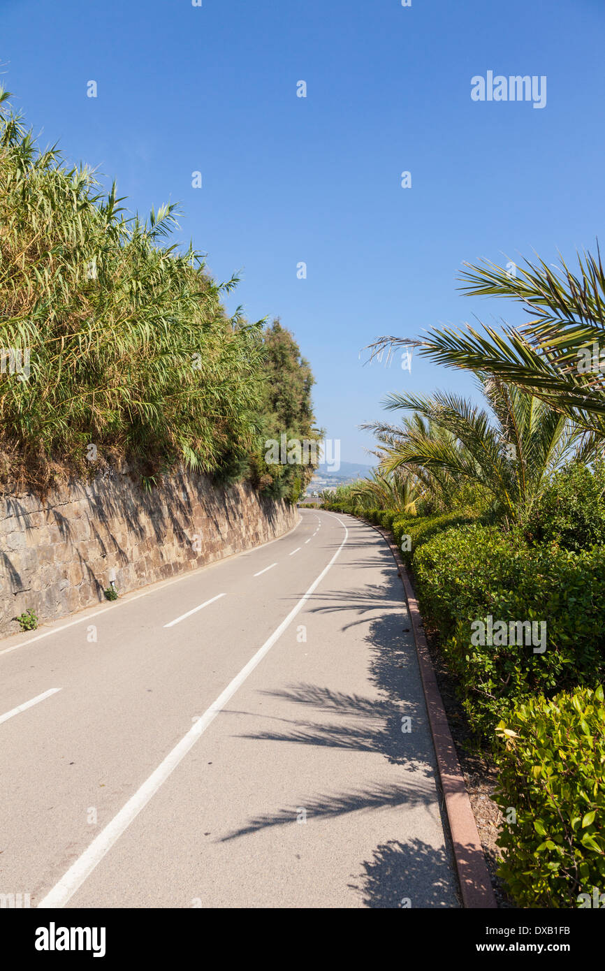 San Remo a Imperia ciclabile, Liguria, Italia Foto Stock