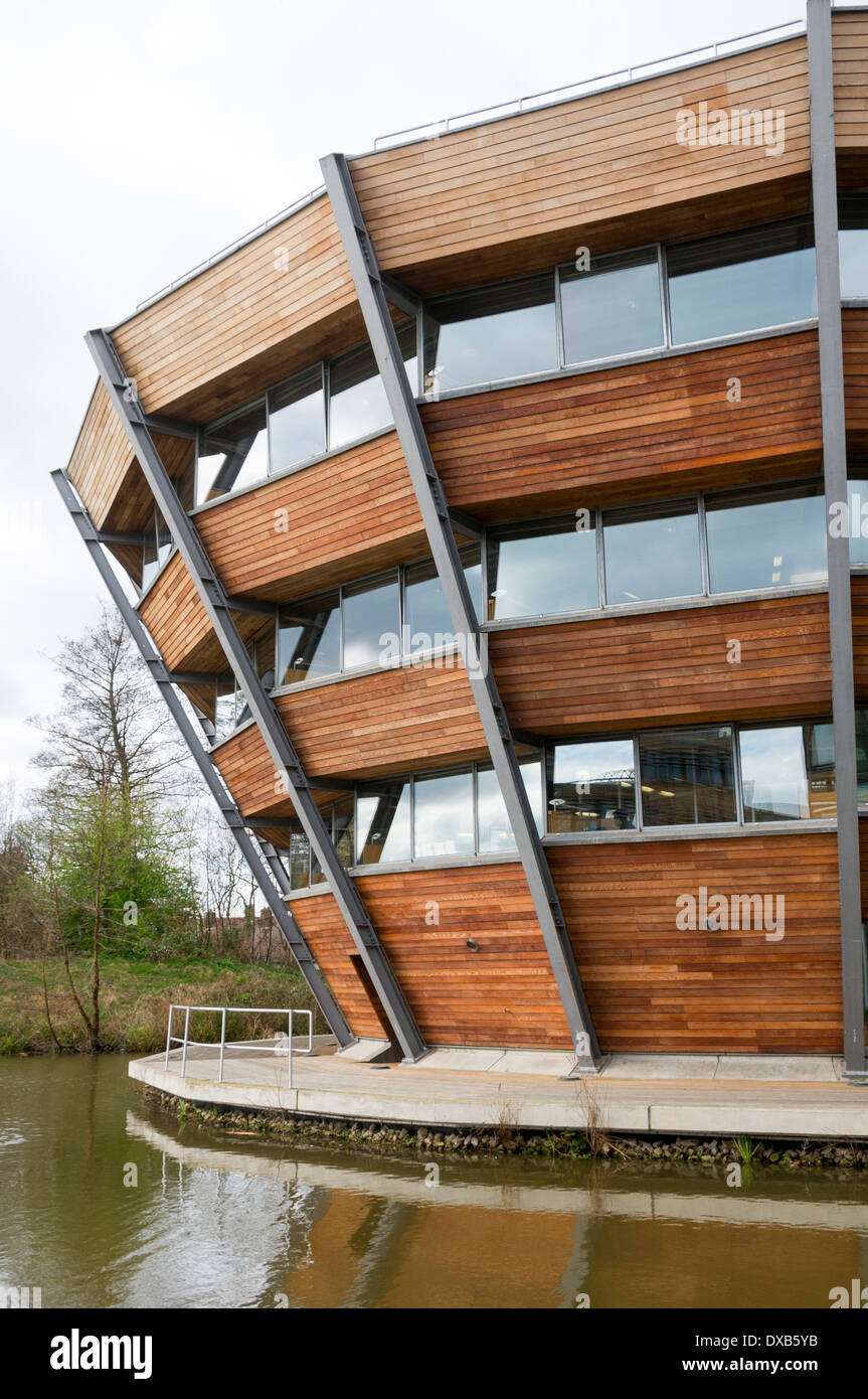 Giubileo Campus, Università di Nottingham, Inghilterra, Regno Unito. Il Sir Harry e Lady Djanogly Learning Resource Center building. Foto Stock