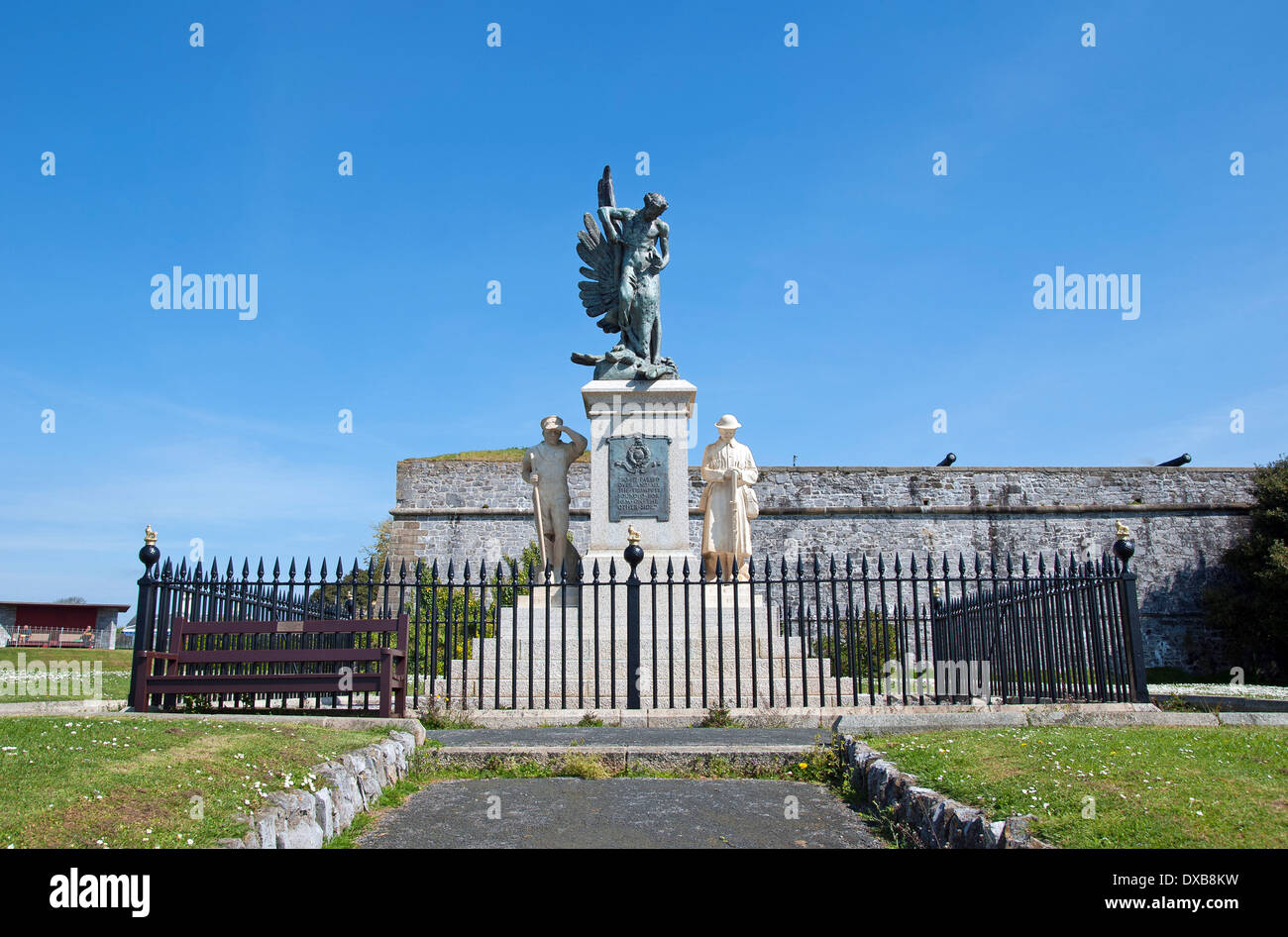 I Royal Marines memorial monumento a Plymouth Hoe nel Devon, Regno Unito Foto Stock