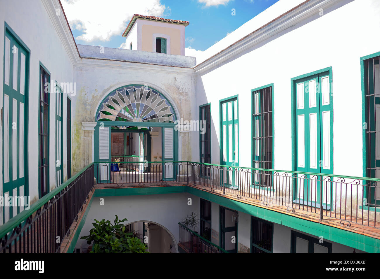 Cortile Casa de los Arabes Vecchia Havana Cuba Foto Stock