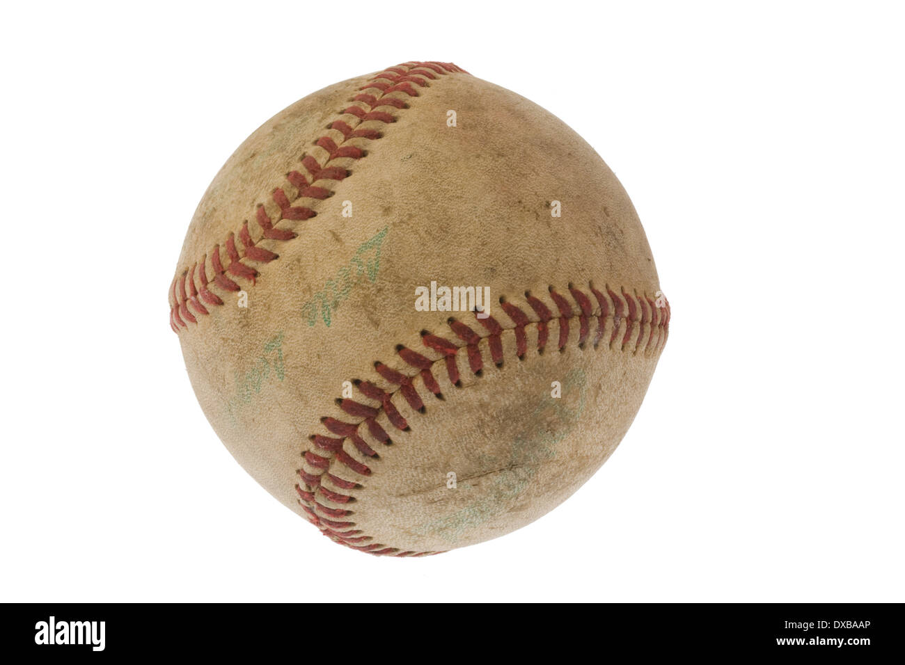 Weathered Guanto baseball e la sfera ancora vita Foto Stock