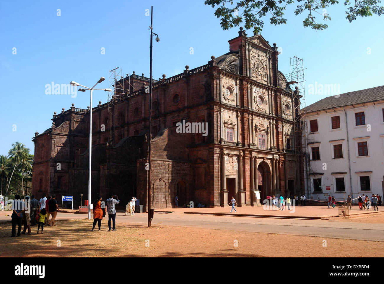 Basalica di Bom Jesus chiesa,Goa, India. Questo è un sito patrimonio mondiale dell'UNESCO. Foto Stock