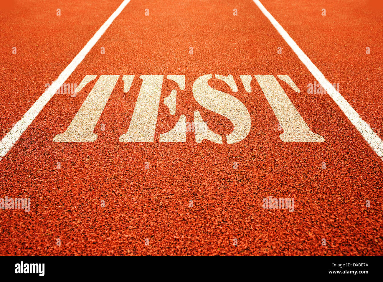 Test sulla corsa atletica via. Sport concettuale dell'immagine. Foto Stock