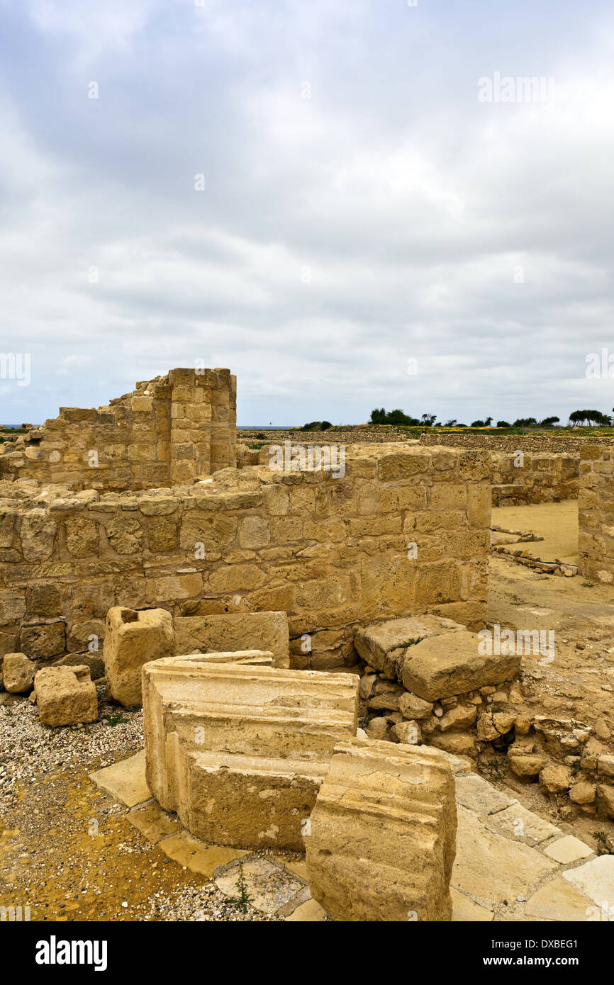 Il Helenistic archeologico e sito romano a Kato Paphos a Cipro. Foto Stock