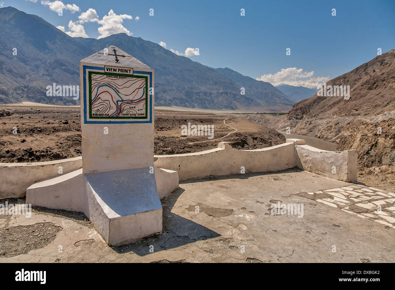 Punto di giunzione delle 3 più elevati intervalli di montagna del mondo Foto Stock