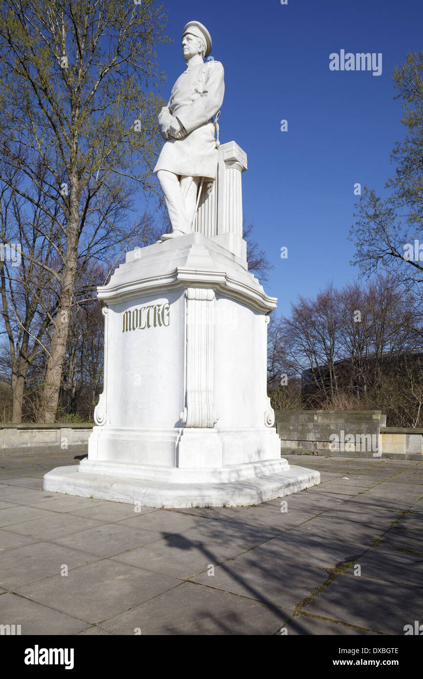 Statua di Helmuth Graf von Moltke, Tiergarten di Berlino, Germania Foto Stock