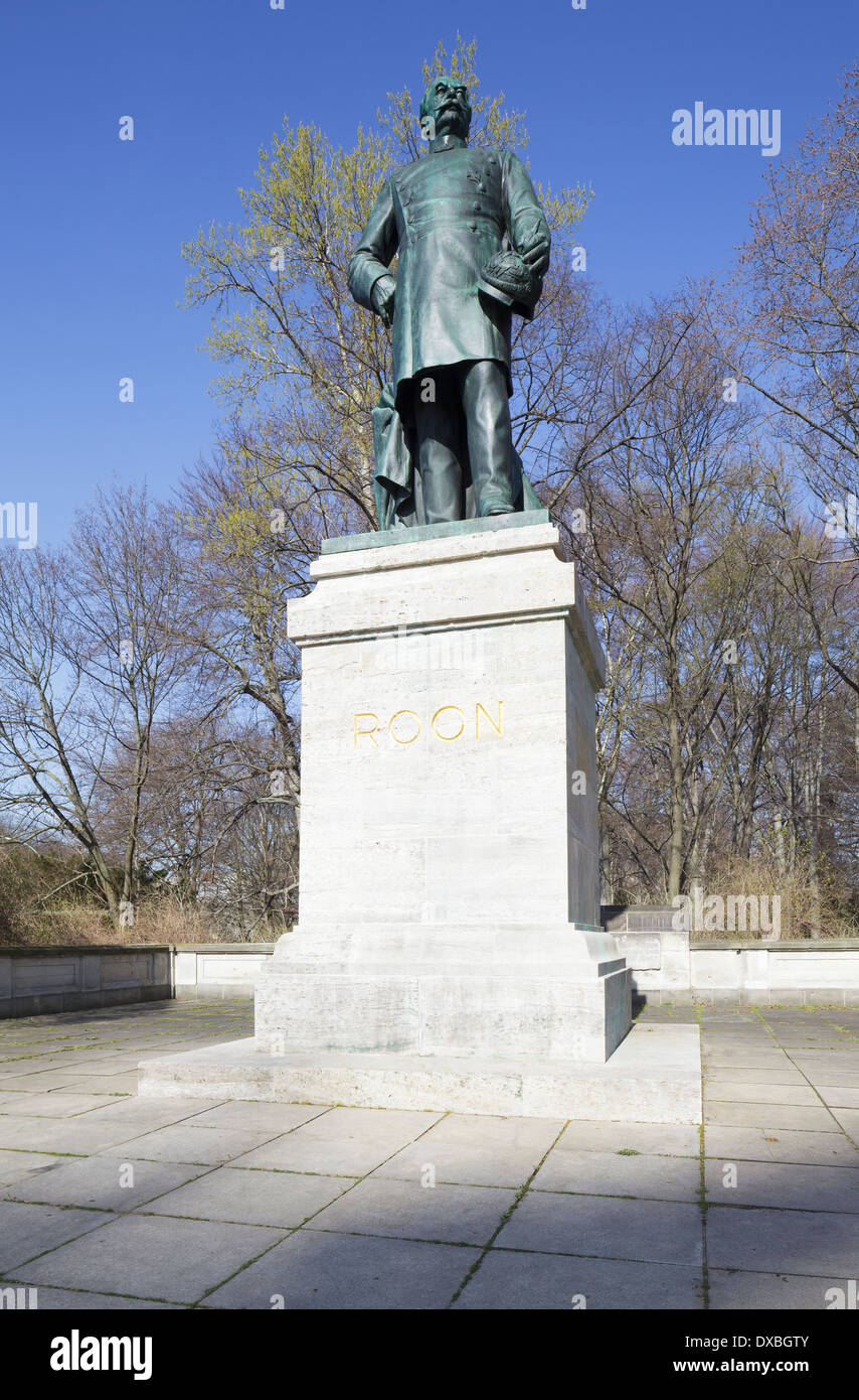 Statua di Roon, Tiergarten di Berlino, Germania Foto Stock