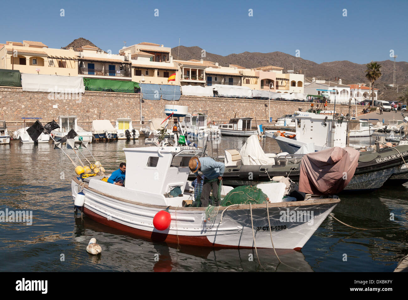 Spagna villaggio di pescatori - Villaricos sulla costa mediterranea, Almeria, Andalusia, Spagna Europa Foto Stock