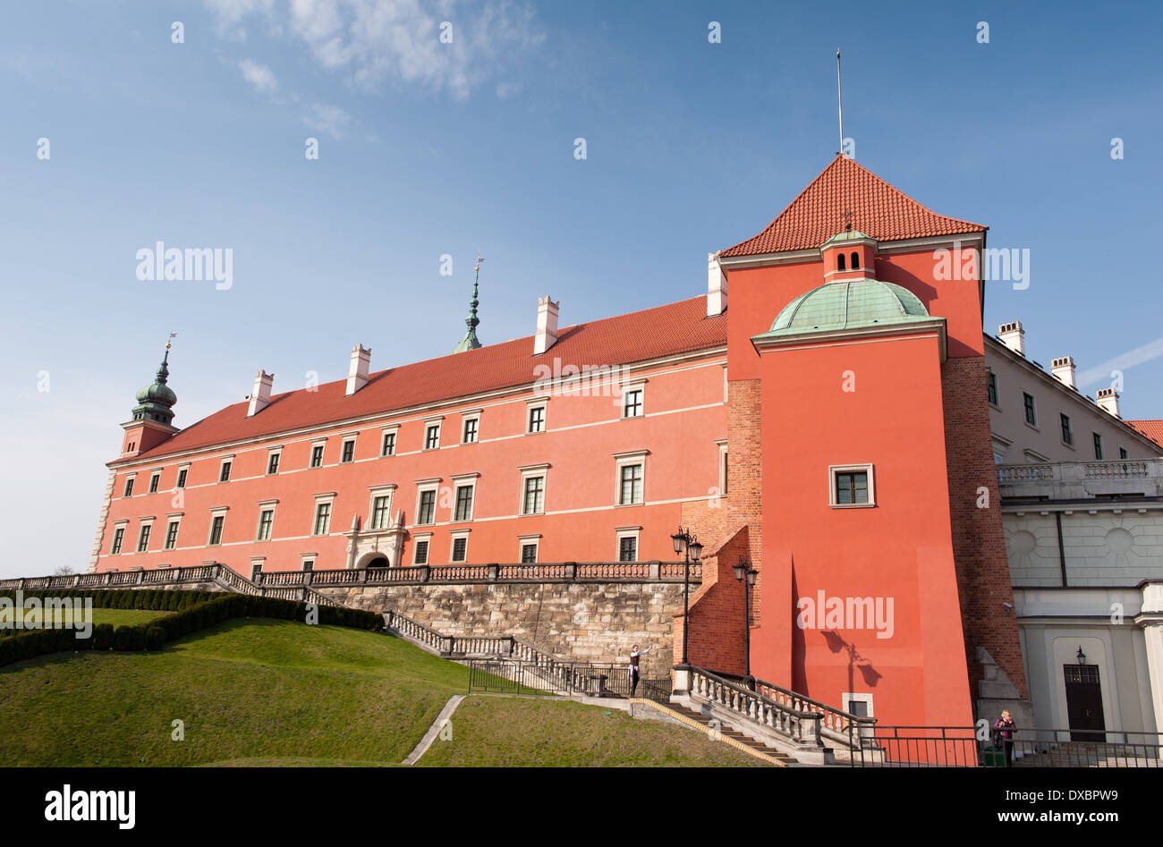 Ampio angolo di visione al Castello Reale di Varsavia Foto Stock