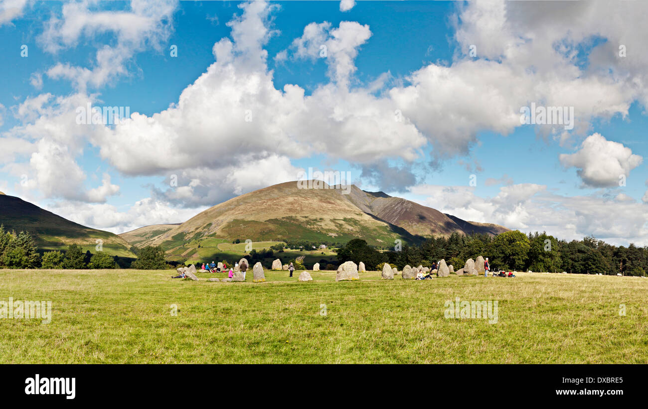 Castlerigg Stone Circle e Blencathra Foto Stock