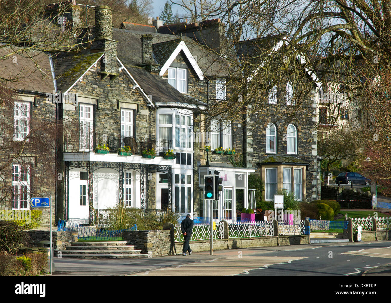 Il Bar & Grill a Waterhead, vicino a Ambleside, Parco Nazionale del Distretto dei Laghi, Cumbria, England Regno Unito Foto Stock