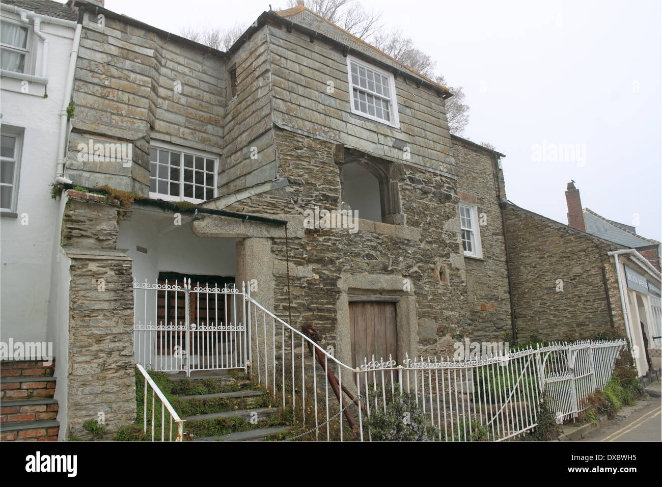 Abbot's House, North Quay, Padstow, Cornwall, Inghilterra, Gran Bretagna, Regno Unito, Gran Bretagna, Europa Foto Stock