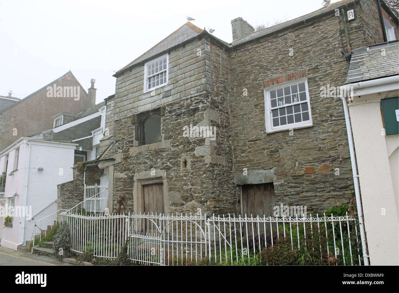 Abbot's House, North Quay, Padstow, Cornwall, Inghilterra, Gran Bretagna, Regno Unito, Gran Bretagna, Europa Foto Stock