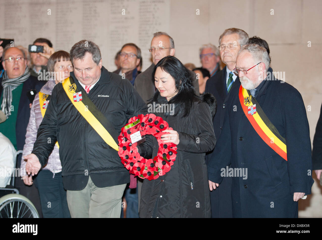 Ypres, Belgio. 23 Mar, 2014. Phan Thi Kim Phuc, Ultimo Post cerimonia Credito: Caroline Vancoillie/Alamy Live News Foto Stock