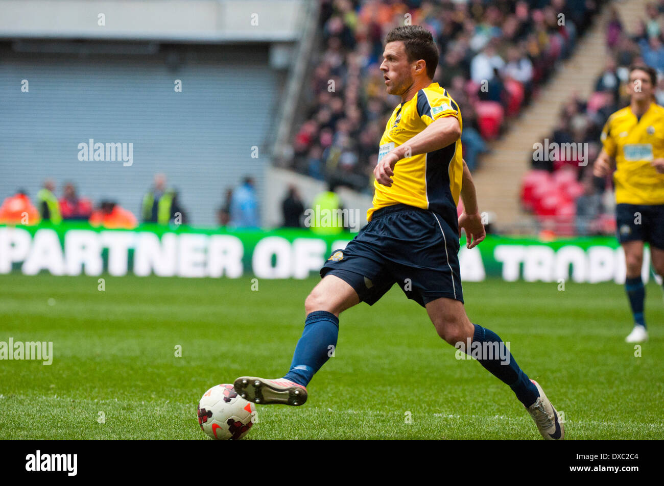 Cambridge United FC dal Premier SKRILL prendere a Gosport Borough FC dalla SKRILL Divisione meridionale al Wembley Stadium il 23 marzo 2014. Credito: Flashspix/Alamy Live News Foto Stock