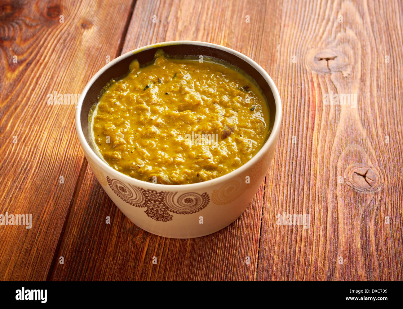 Masoor Dal - lenticchie rosse Curry , piatto indiano Foto Stock