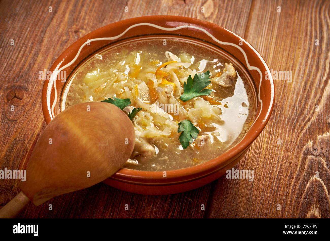 Nonna zuppa di crauti.cucina tedesca Foto Stock