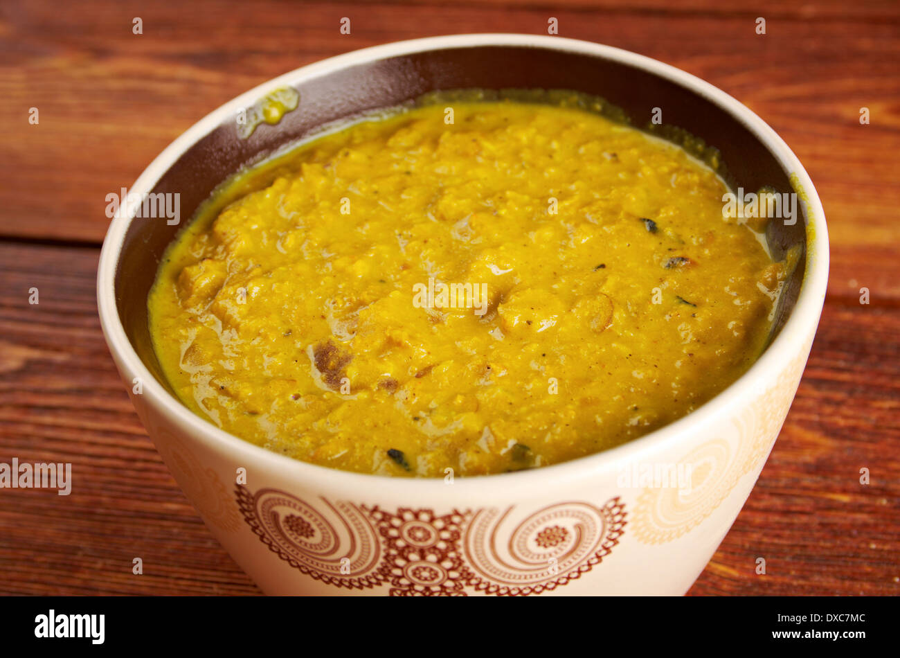 Masoor Dal - lenticchie rosse Curry , piatto indiano Foto Stock