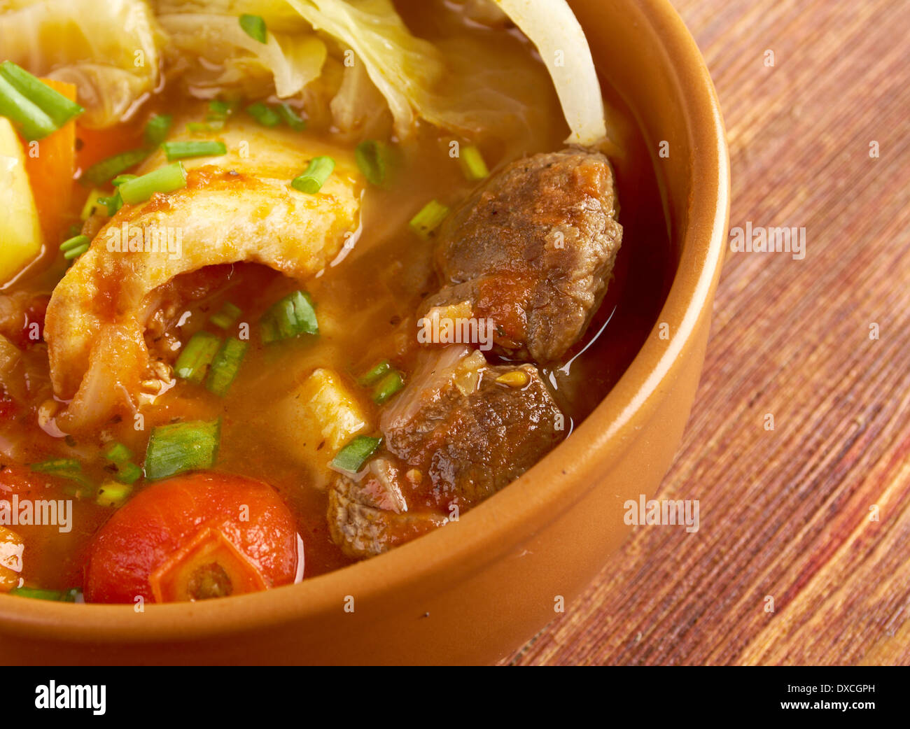 Caldo де Res - Messicano tradizionale zuppa di carne di manzo Foto Stock