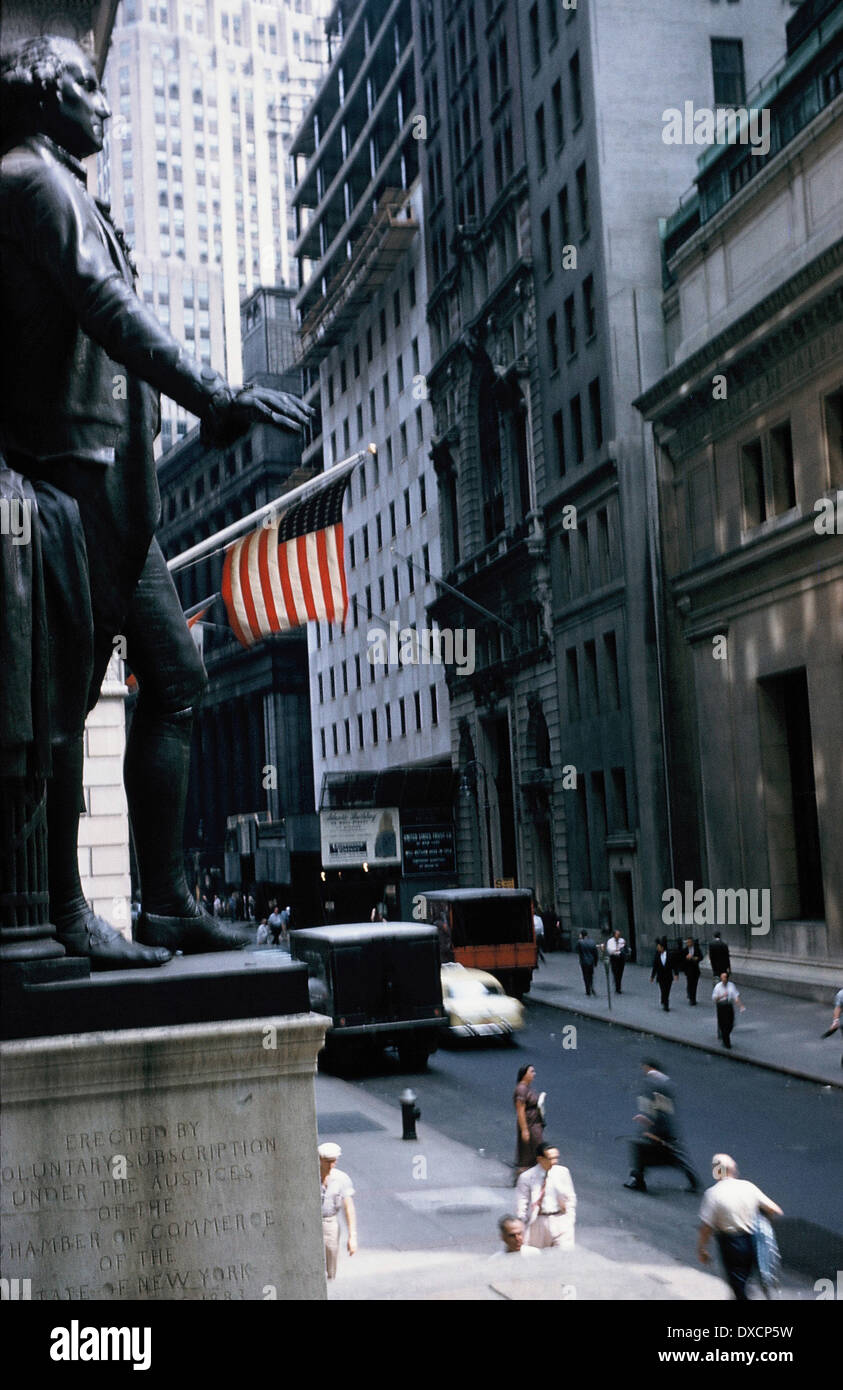 Wall Street. New York, 1958 Foto Stock
