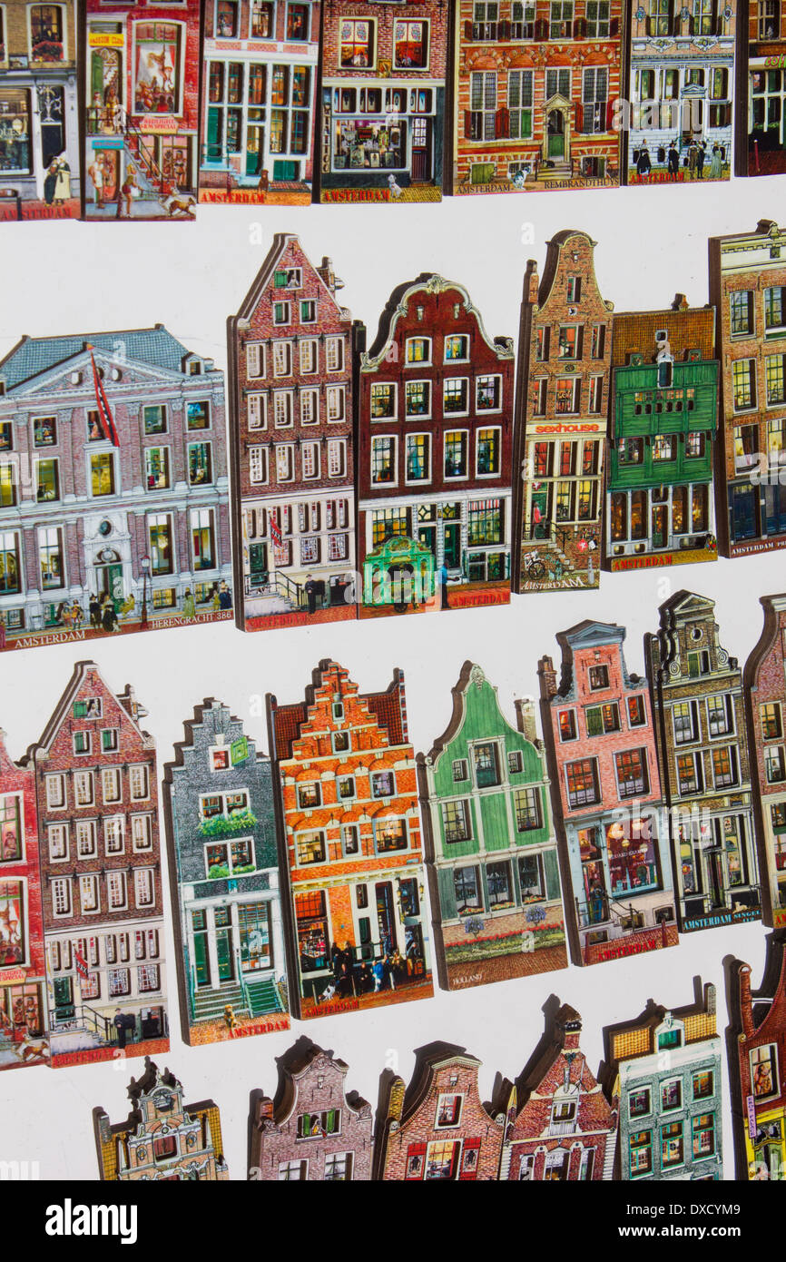 Magneti per il frigo souvenirs - Amsterdam, Paesi Bassi Foto stock