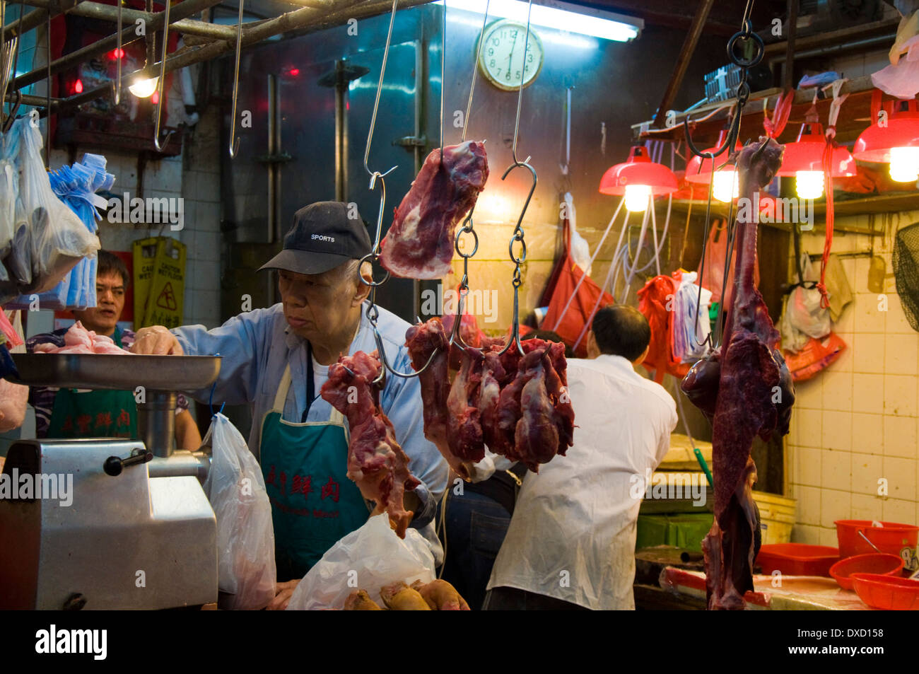 Macellerie macelleria su marmo Road North Point Hong Kong Foto Stock