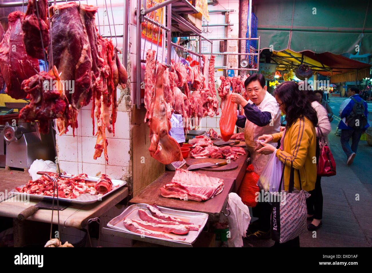 Macellerie macelleria su marmo Road North Point Hong Kong Foto Stock