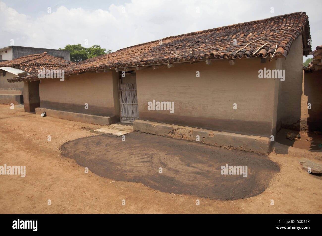 Vista di un villaggio. Soren tribù. Villaggio Jamuniatand, Bokaro distretto, nello stato del Jharkhand Foto Stock